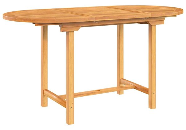 VidaXL kihúzható tömör tíkfa kerti asztal 110-160 x 80 x 75 cm