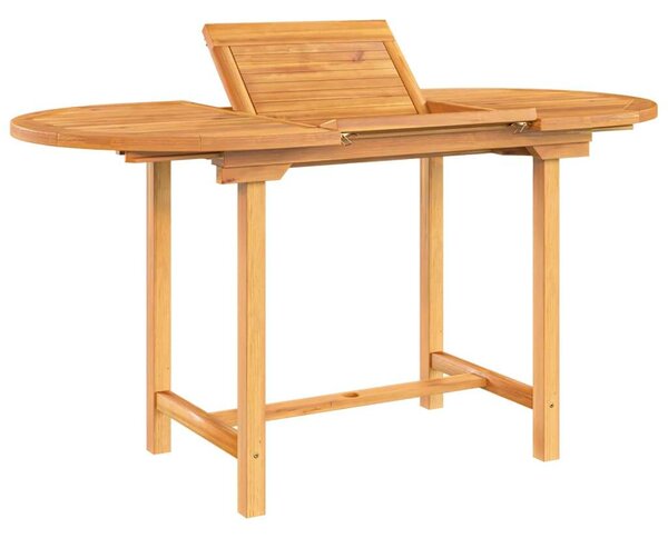 VidaXL kihúzható tömör tíkfa kerti asztal 110-160 x 80 x 75 cm
