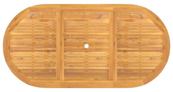 VidaXL kihúzható tömör tíkfa kerti asztal 110-160 x 80 x 75 cm