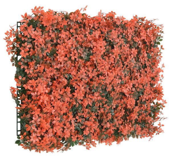VidaXL 24 db világos piros műjuharlevél-kerítés 40 x 60 cm