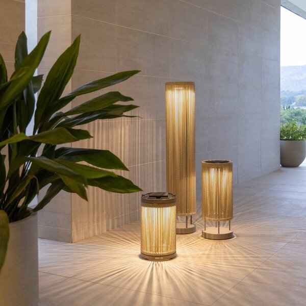 Les Jardins LED napelemes földi világítás Rop&Strip magasság 120cm, 3000 K, 500 lm, dimmelhető, Barna / rozsda, Alumínium, Modern