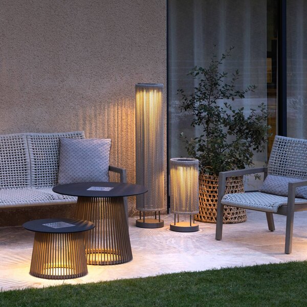 Les Jardins LED napelemes földi világítás Rop&Strip magasság 120cm, 3000 K, 500 lm, dimmelhető, Barna / rozsda, Alumínium, Modern