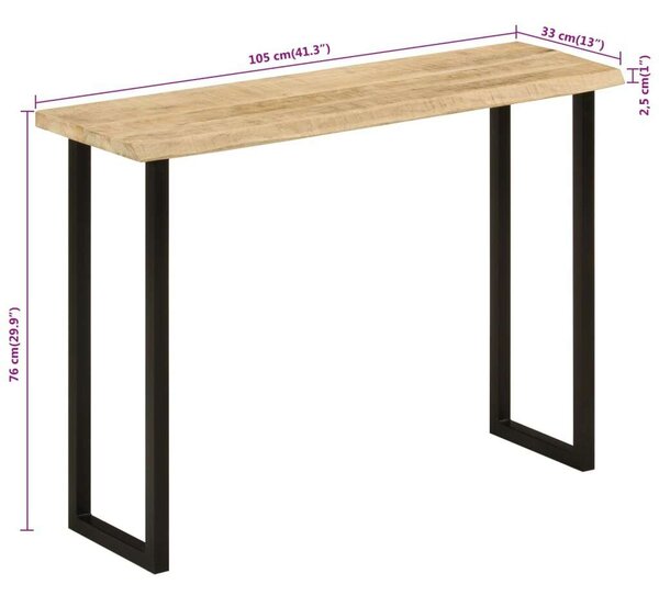 VidaXL Mangófa Konzolos Asztal - 105x33x76 cm