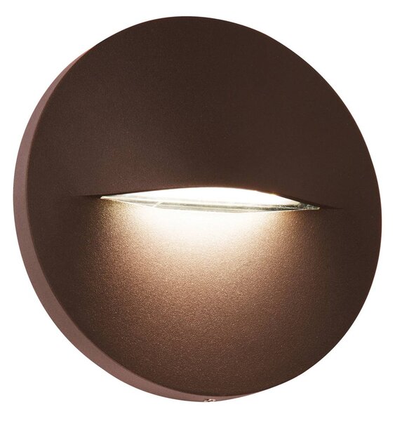Viokef LED kültéri fali lámpa Vita, rozsdabarna, Ø 14 cm, Barna / rozsda, Alumínium, Modern