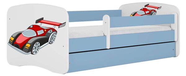 Gyerekágy Autó mintával kék-Fehér színben