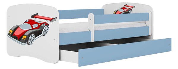 Gyerekágy Autó mintával kék-Fehér színben