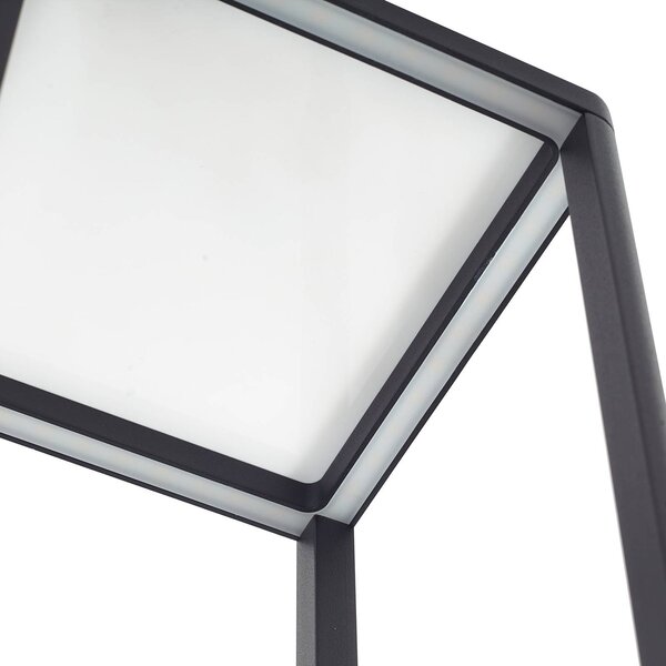Lucande LED-es útvilágítás Thorvid, magasság 120 cm, fekete, Fekete, Alumínium, Modern