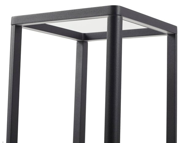 Lucande LED-es útvilágítás Thorvid, magasság 120 cm, fekete, Fekete, Alumínium, Modern
