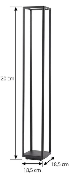 Lucande LED-es útvilágítás Thorvid, magasság 120 cm, fekete, Fekete, Alumínium, Modern