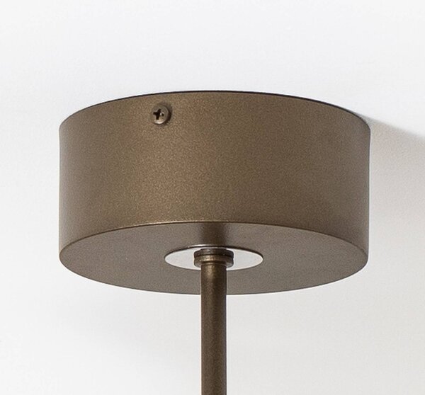 Euluna Vento mennyezeti lámpa, kávébarna, Ø 50 cm, dimmelhető, Barna / rozsda, Nappali / Étkező, fém, Modern