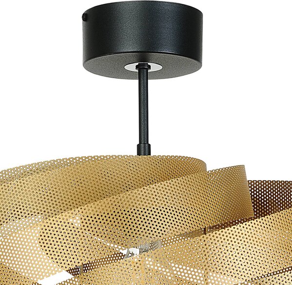 Euluna Vento mennyezeti világítás, arany színű, Ø 50 cm, dimmelhető, Sárgaréz / arany, Nappali / Étkező, fém, Modern
