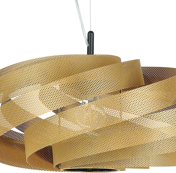 Euluna Vento mennyezeti világítás, arany színű, Ø 50 cm, dimmelhető, Sárgaréz / arany, Nappali / Étkező, fém, Modern