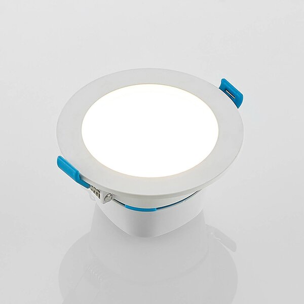 Arcchio LED süllyesztett lámpa Milaine, fehér, dimmelhető, 10 darabos, dimmelhető, Fehér / opál, Fürdőszoba, Műanyag, Modern