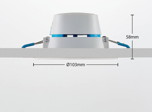 Arcchio LED süllyesztett lámpa Milaine, fehér, dimmelhető, 10 darabos, dimmelhető, Fehér / opál, Fürdőszoba, Műanyag, Modern