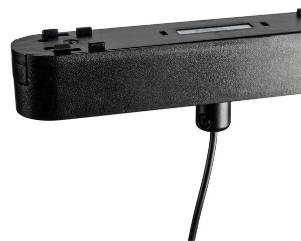 Lindby LED-es függőlámpa Lumaro, fekete, Ø3cm,alumínium,48V,dimmelhető, dimmelhető, Fekete, Nappali / Étkező, Alumínium, Modern