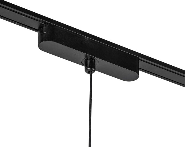 Lindby LED-es függőlámpa Lumaro, fekete, Ø3cm,alumínium,48V,dimmelhető, dimmelhető, Fekete, Nappali / Étkező, Alumínium, Modern