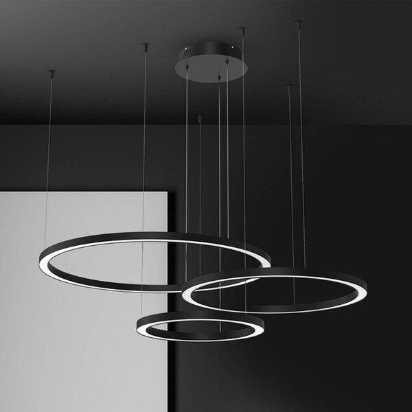 Eko-Light LED lógó lámpa Galaxia, műanyag, fekete, 3 izzós, 85 W, Fekete, Nappali / Étkező, Műanyag, Modern