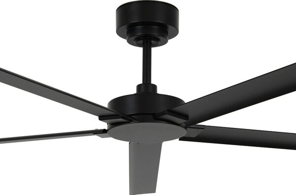 Beacon Lighting Monza fekete DC mennyezeti ventilátor, csendes, Ø 152 cm, IP55, Fekete, Nappali / Étkező, Alumínium, Modern
