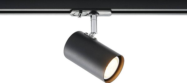 Lindby 1-körös sínrendszer Linaro, GU10, 10 lámpás, fekete színű, dimmelhető, Fekete, Folyosó, fém, Modern