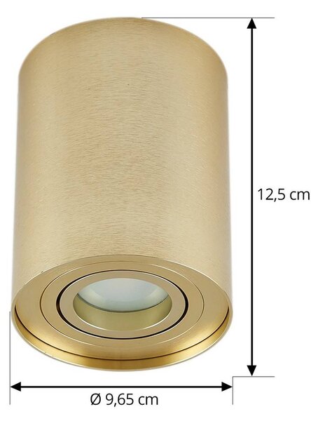 Arcchio mennyezeti spotlámpa Jolina, kerek, arany, 13 cm, fém, dimmelhető, Sárgaréz / arany, Nappali / Étkező, Alumínium, Modern
