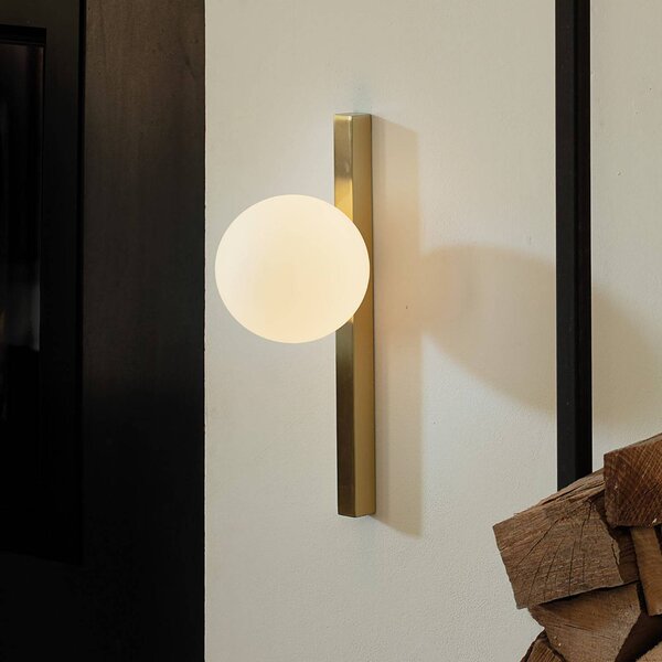 IDEAL LUX Ideal Lux fali lámpa Binomio sárgaréz színű, 1-lámpás fém üveg, Sárgaréz / arany, Nappali / Étkező, fém, Modern