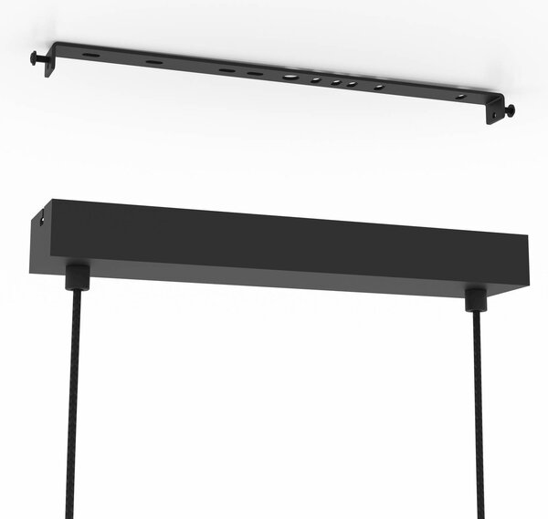 EGLO Smart ZIG LED-es függőlámpa Anchorena-Z, hossza 123 cm, RGB, CCT, dimmelhető, Világos fa, Nappali / Étkező, Fa, Modern