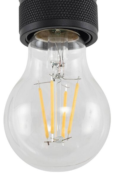 Lindby függőlámpa Linaro, Ø 4,6 cm, fekete, 1-fázisú, E27, dimmelhető, Fekete, Nappali / Étkező, Alumínium, Modern