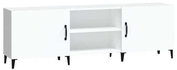 Fehér szerelt fa TV-szekrény 150 x 30 x 50 cm