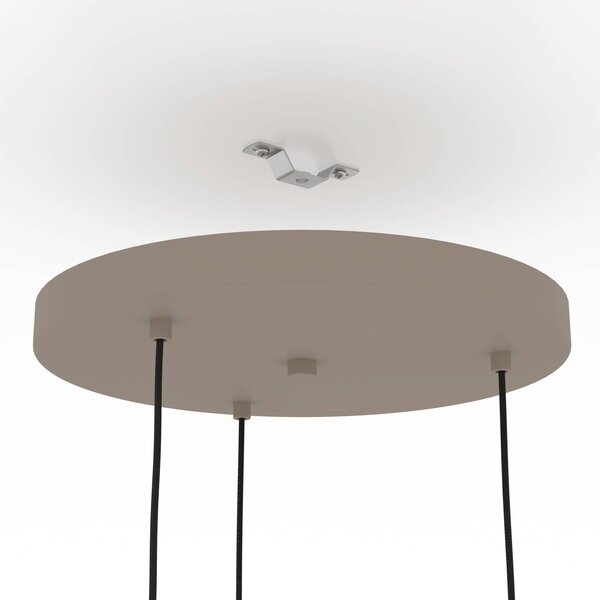 EGLO Romazzina függőlámpa, Ø 46 cm, homokszínű, 3-lámpás, acél, dimmelhető, Krém / borostyánsárga, Nappali / Étkező, fém, Modern