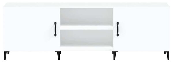 Fehér szerelt fa TV-szekrény 150 x 30 x 50 cm