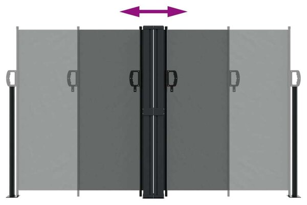 VidaXL antracitszürke behúzható oldalsó napellenző 140 x 600 cm