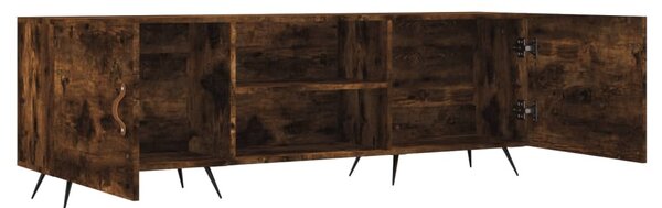 Füstös tölgy színű szerelt fa TV-szekrény 150 x 30 x 44,5 cm