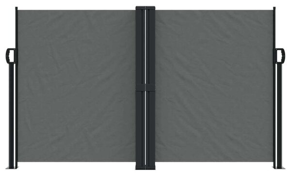 VidaXL antracitszürke behúzható oldalsó napellenző 140 x 600 cm