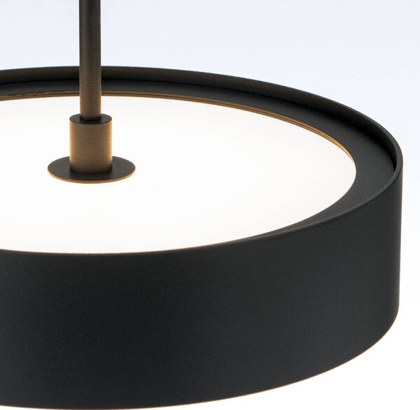 ORION Teide LED-es függőlámpa, fekete, fém, állítható magasságú, dimmelhető, Fekete, Nappali / Étkező, fém, Modern