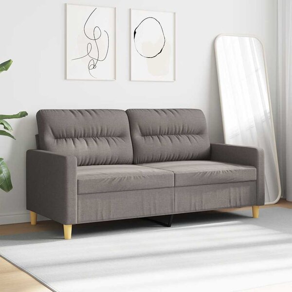 Kétszemélyes tópszínű szövet kanapé 140 cm