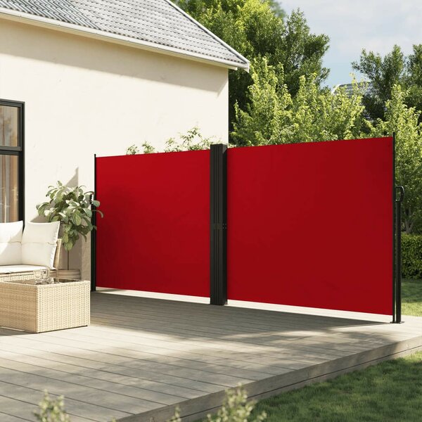 VidaXL piros behúzható oldalsó napellenző 160 x 1200 cm