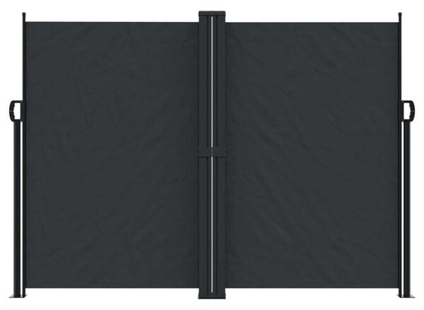 VidaXL fekete behúzható oldalsó napellenző 180 x 600 cm