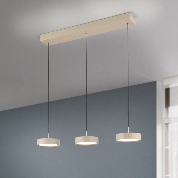 ORION Teide LED-es függőlámpa, khaki, fém, állítható magasságú, dimmelhető, Zöld, Nappali / Étkező, fém, Modern
