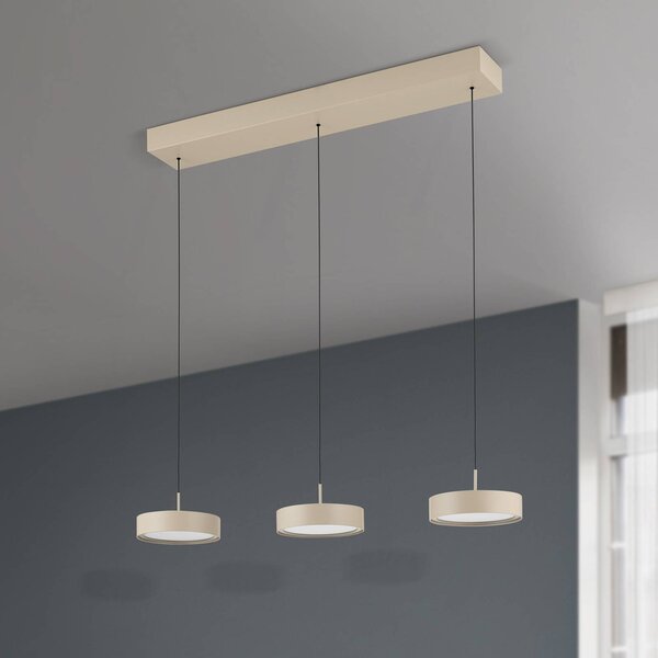 ORION Teide LED-es függőlámpa, khaki, fém, állítható magasságú, dimmelhető, Zöld, Nappali / Étkező, fém, Modern