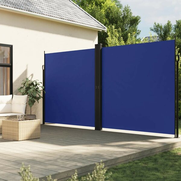 VidaXL kék behúzható oldalsó napellenző 220 x 600 cm