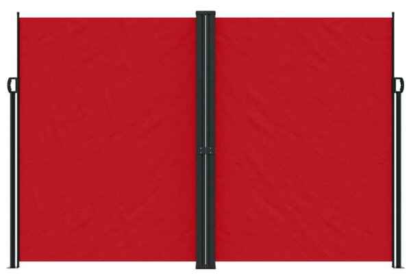 VidaXL piros behúzható oldalsó napellenző 220 x 600 cm