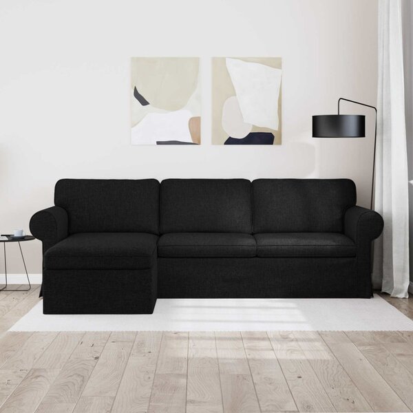 Kanapé Fekete 245 x 138 x 80 cm szövet
