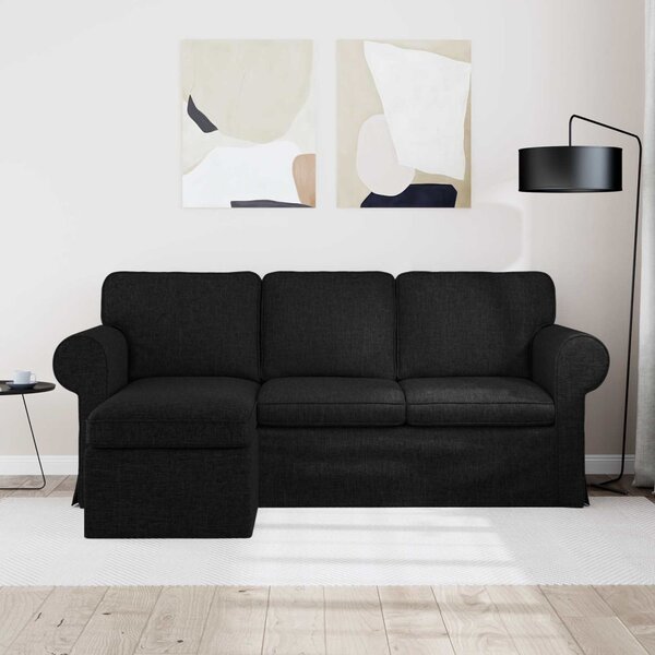 Kanapé Fekete 195 x 138 x 80 cm szövet