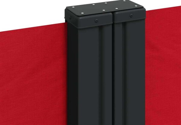 VidaXL piros behúzható oldalsó napellenző 120 x 1000 cm