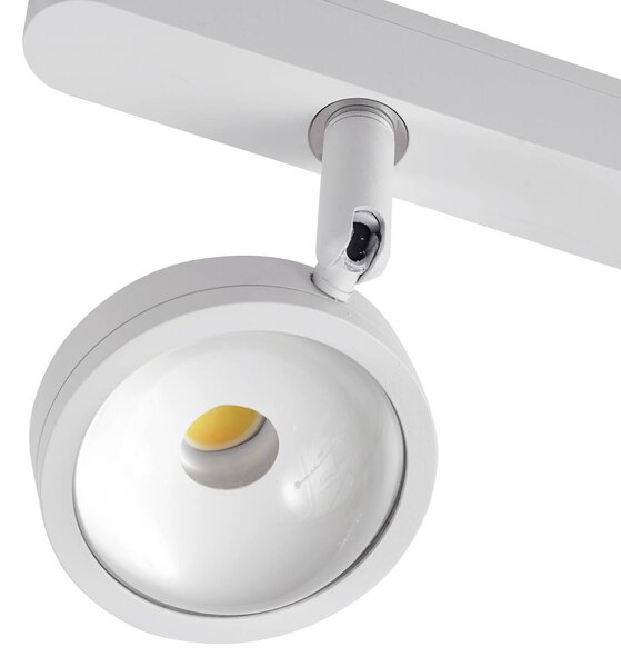 Lindby 48 V Lumaro sínrendszer, spotlámpák, 5 izzós, fehér, Ø7cm, dimmelhető, dimmelhető, Fehér / opál, Nappali / Étkező, Alumínium, Modern