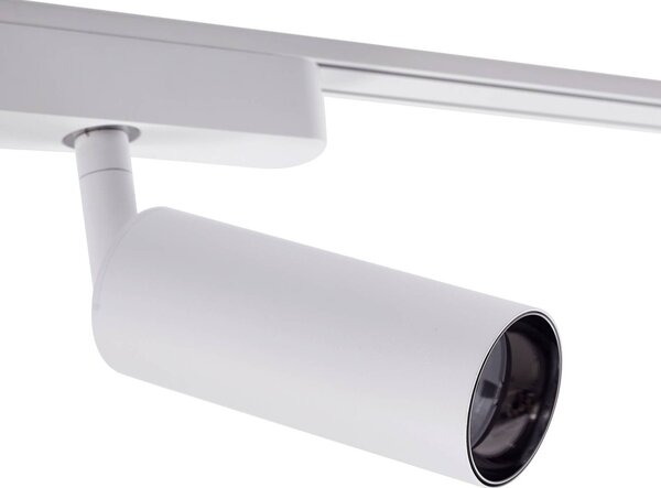 Lindby 48 V-os Lumaro sínrendszer, spotlámpák, 9 izzós, fehér, Ø4 cm, 13 dimmelhető, Fehér / opál, Nappali / Étkező, Alumínium, Modern