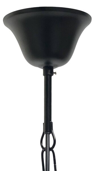 Steinhauer Pimpernel lógó világítás, Ø 32 cm, fekete, füstszürke üveg, dimmelhető, Fekete, Folyosó, fém, Antik