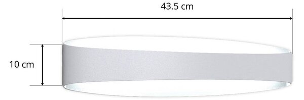 AILATI Bridge - LED-es fali lámpa öntött alumíniumból, Fehér / opál, Nappali / Étkező, Alumínium, Modern