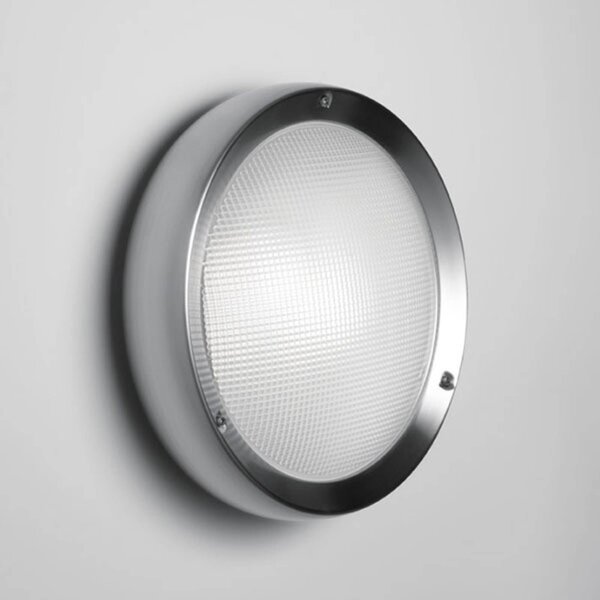 Artemide Niki rozsdament acél kültéri fali lámpa szatén, dimmelhető, Alu / szürke / cink, Rozsdamentes acél, Modern