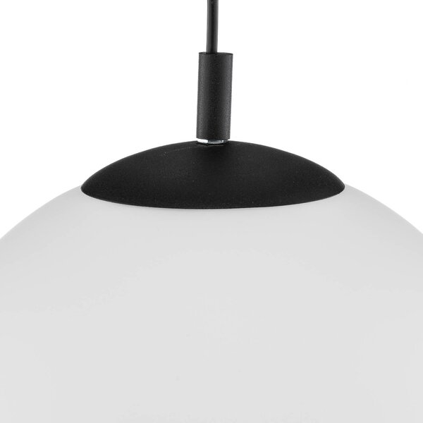 ALDEX Lógó lámpa 562, matt üveg, fekete kupola/baldachin, dimmelhető, Fehér / opál, Nappali / Étkező, Üveg, Modern